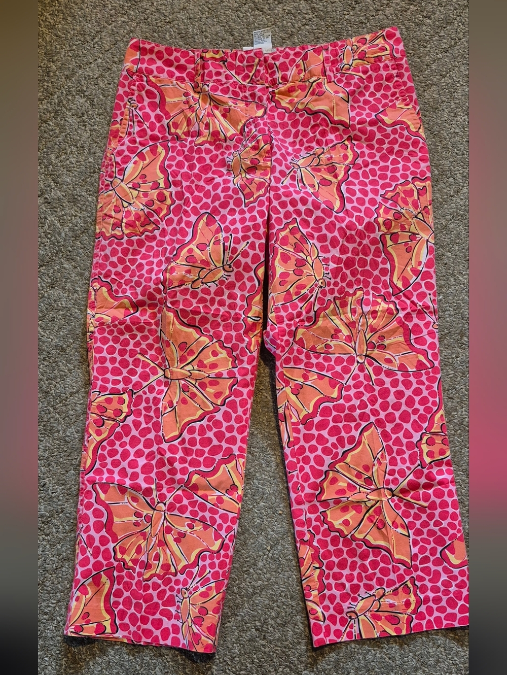 Lilly Pulitzer Butterfly Cropped Pants Sz.6